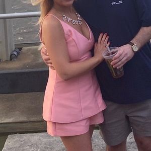 Womens Mustard Seed Lined Cocktail Romper sz M